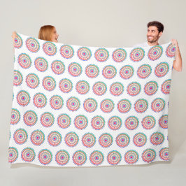 Manta Polar Fondo Personalizado Purple Aqua Mandala Boho