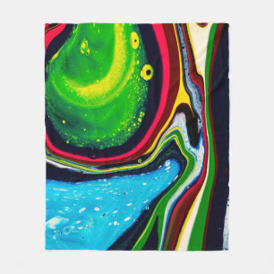 Manta Polar Fondo pintado a mano abstracto, acrílico líquido p