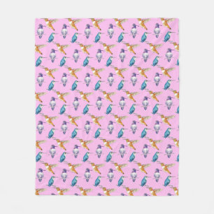 Manta Polar Fondo rosa del trío de Hummingbird
