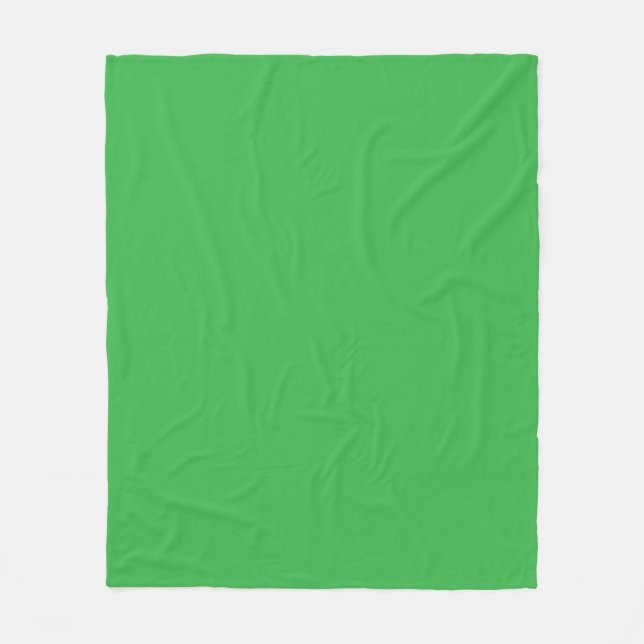 Manta Polar fondo verde con borde blanco (Anverso)