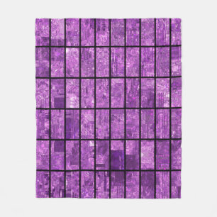 Manta Polar Fondo violeta de mosaico abstracto brillante con g