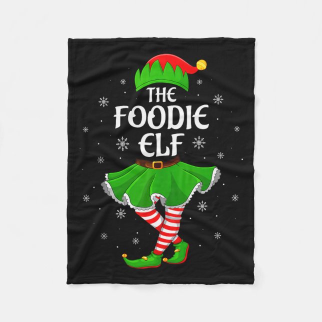 Manta Polar Foodie Elf Christmas Family Girls Women Elf Squad  (Anverso)