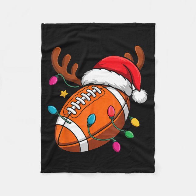 Manta Polar Football American Reindeer Horns Christmas Xmas Ba (Anverso)