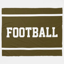 Manta Polar FOOTBALL Athletic Brown Sporty White Text Stripes