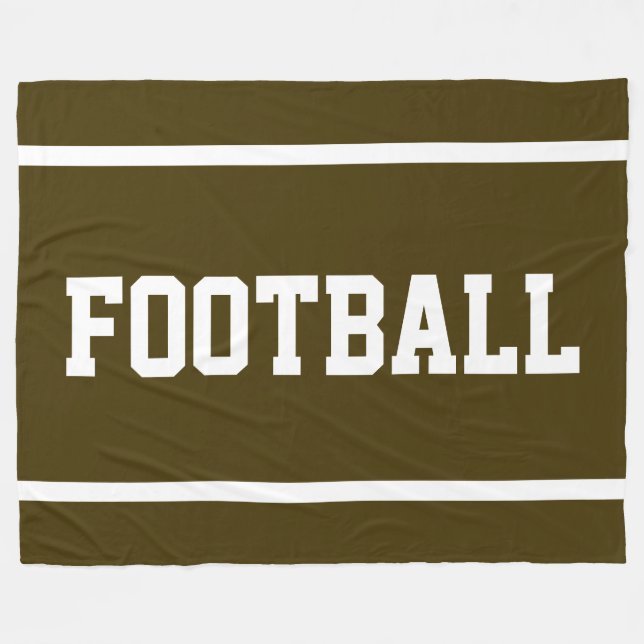 Manta Polar FOOTBALL Athletic Brown Sporty White Text Stripes (Frente (Horizontal))
