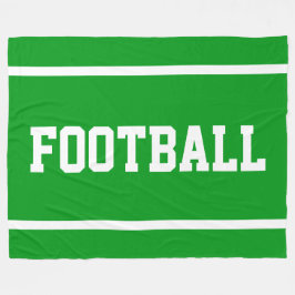 Manta Polar FOOTBALL Bright Green Sporty White Text Stripes