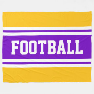 Manta Polar FOOTBALL Brillante Púrpura Amarillo Carreras Blanc