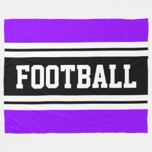 Manta Polar FOOTBALL Brillante Púrpura Tiras de Carreras Blanc