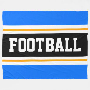 Manta Polar FOOTBALL Deportivo Brillante Azul franjas blancas 
