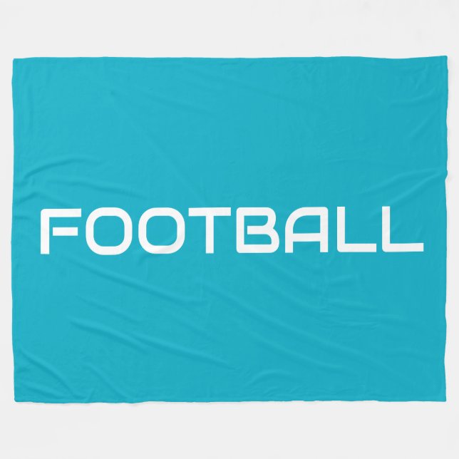 Manta Polar FOOTBALL Divertido Sporty Moderno Textos En Azure  (Frente (Horizontal))