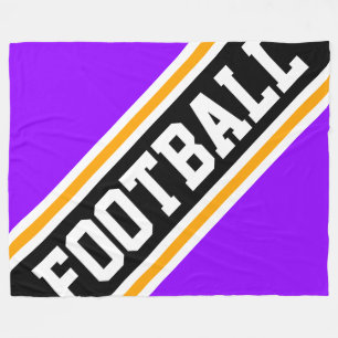 Manta Polar FOOTBALL Guay Brillante Purple Black Carreras
