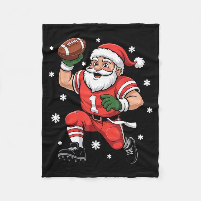 Manta Polar Football Santa Claus Lineman Christmas Quarterback (Anverso)