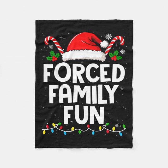 Manta Polar Forced Family Fun Sarcastic Christmas Funny Men Wo (Anverso)