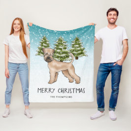 Manta Polar Forestal de invierno con nieve y llanta de nieve