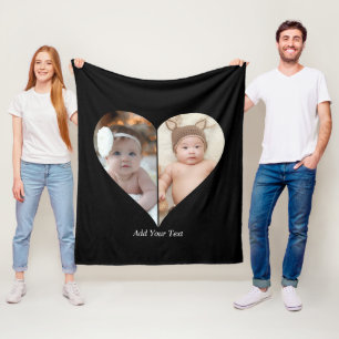 Manta Polar Forma cardíaca 2 Collage de fotos