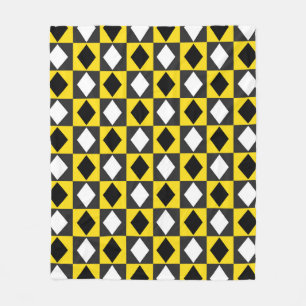 Manta Polar Forma de diamante Rhombus blanco amarillo