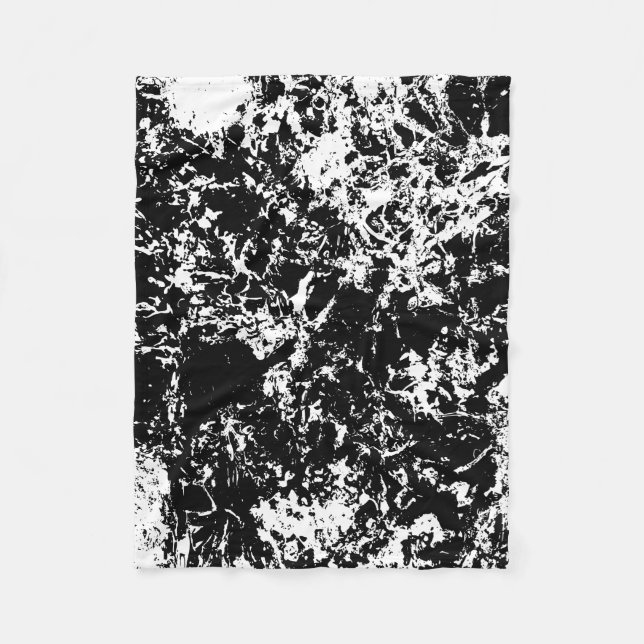 Manta Polar Formación de hielo abstracto en blanco y negro (Anverso)