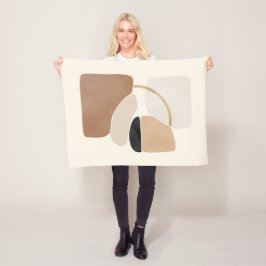 Manta Polar Formas abstractas neutrales | Bella Artes mínimo m