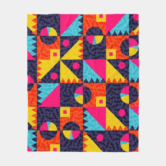 Manta Polar Formas geométricas abstractas. Ilustración retro c (Anverso)