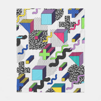 Manta Polar Formas geométricas multicolor, patrón retro.