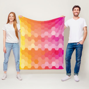 Manta Polar Formas para hexágonos geométricos Amarillo rosa