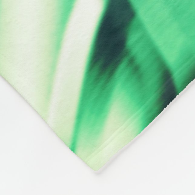 Manta Polar Formas verdes curvadas de acrílico, algunos tonos  (Esquina)