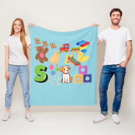 Manta Polar Formas y juguetes para niños