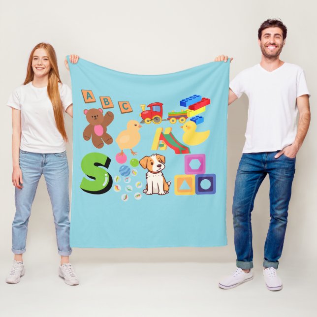 Manta Polar Formas y juguetes para niños (In situ)