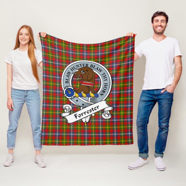 Manta Polar Forrester Clan Badge Tartan Plaid (In situ)