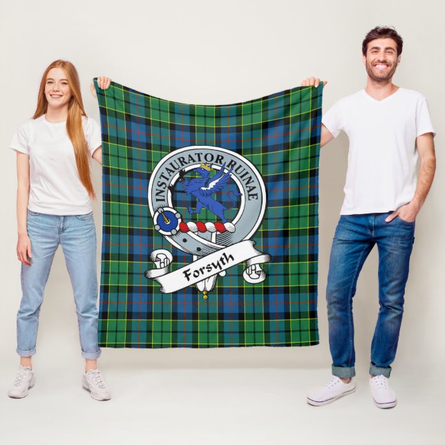 Manta Polar Forsyth Ancient Clan Badge Tartan Plaid (In situ)