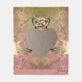 Manta Polar Foto 23° Aniversario Boda Claddagh Topaz