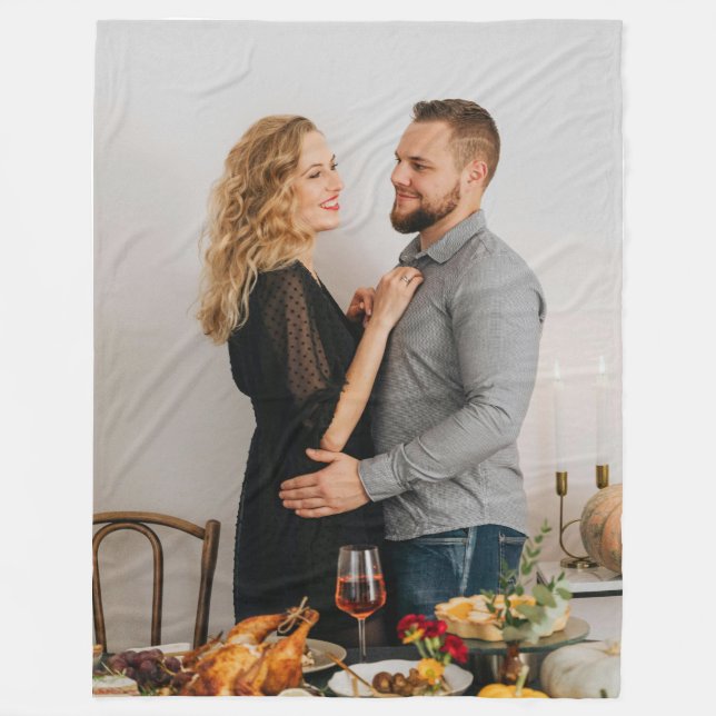 Manta Polar Foto de Acción de Gracias (Anverso)