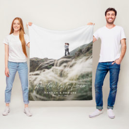 Manta Polar Foto de amor verdadero regalo personalizado mínimo
