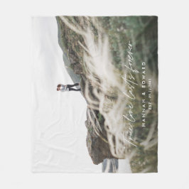Manta Polar Foto de amor verdadero regalo personalizado mínimo