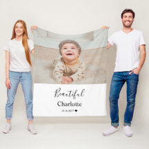 Foto de bebé con recuerdo de nombre personalizado