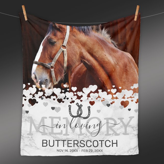 Manta Polar Foto de caballo de compañía conmemorativa (Subido por el creador)