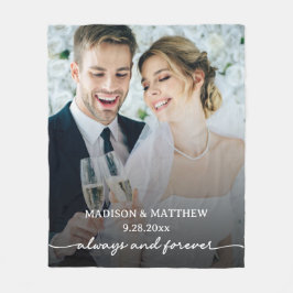 Manta Polar Foto de casamiento personalizado