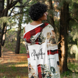 Manta Polar Foto De Collage Y Búfalo Rojo Con Inicio