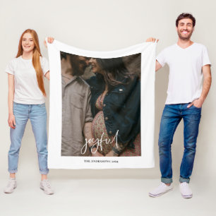 Manta Polar Foto de escritura manual alegre y moderna