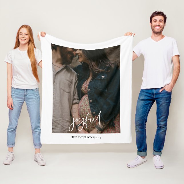 Manta Polar Foto de escritura manual alegre y moderna (In situ)