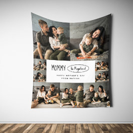 Manta Polar Foto de familia de Días de la Madre personalizados