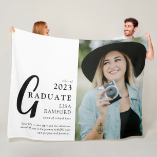 Manta Polar Foto de graduado mínimo y regalo de cita Keepsake