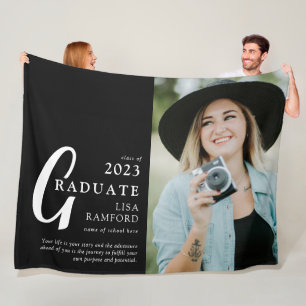Manta Polar Foto de graduado mínimo y regalo de cita Keepsake