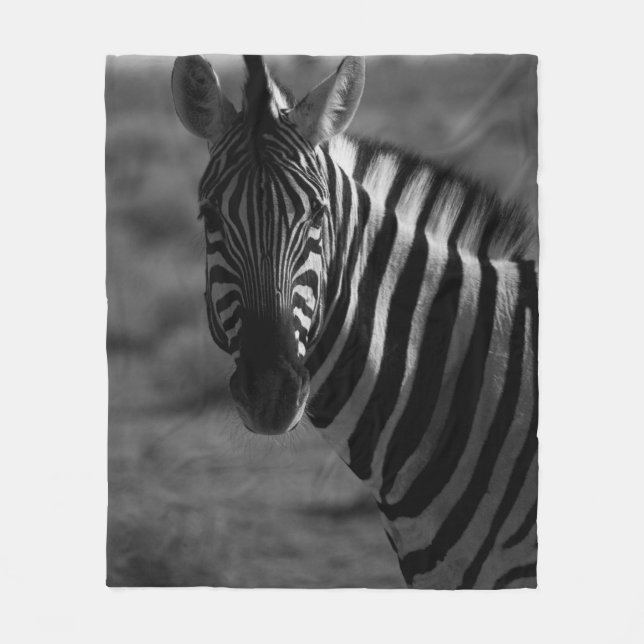 MANTA POLAR FOTO DE GRAYSCALE DE ZEBRA (Anverso)