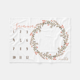 Manta Polar Foto de hito de la acuarela de Boho