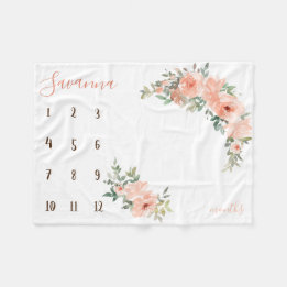 Manta Polar Foto de hito de la acuarela de Boho