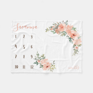 Manta Polar Foto de hito de la acuarela de Boho