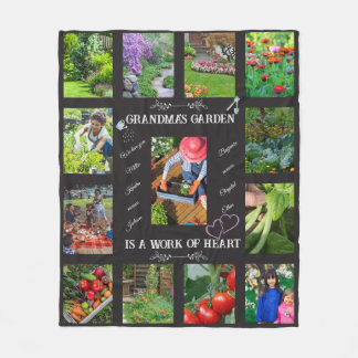 Manta Polar Foto de jardín personalizada Textos de jardinería 