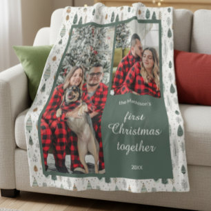 Manta Polar Foto de la primera Navidad juntos de parejas