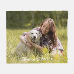 Manta Polar Foto de mascota moderna divertida personalizada co